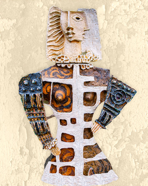 abstract sculpture of a figure 