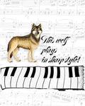 Gift Idea for Piano Student with Wolf