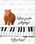 Gift Idea for Piano Student with Bear